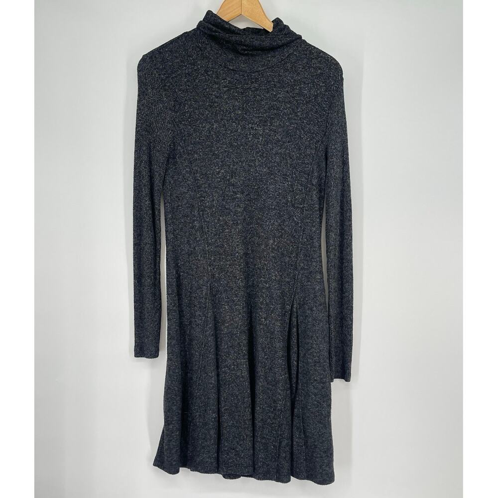 Saturday Sunday Anthropologie Brushed‎ Fleece Mock Neck Dress Size M